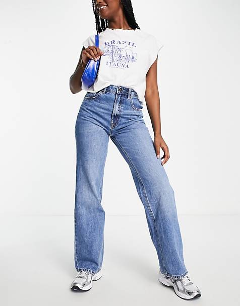 Asos Femme Vêtements Pantalons & Jeans Jeans Baggy & Large pastel Jean large Hope 