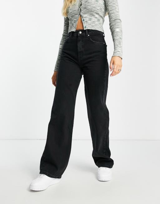 stradivarius stepped waist dad jean