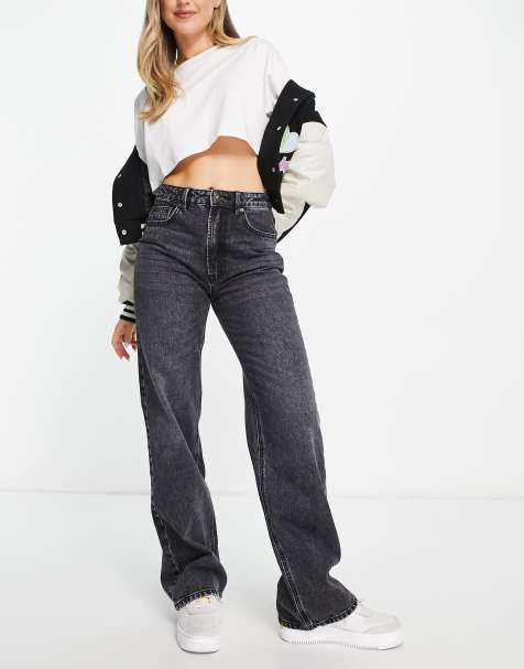 Stradivarius 90s dad jean in washed black  - view 1