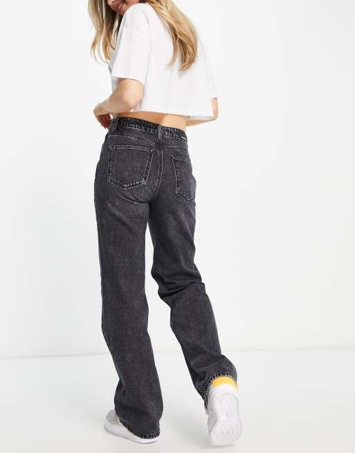 Stradivarius 90s dad jean in washed black , 2 of 4