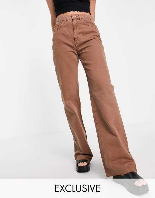 stradivarius stepped waist dad jean