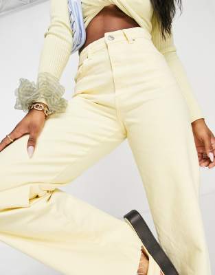 Stradivarius 90s dad jean in yellow