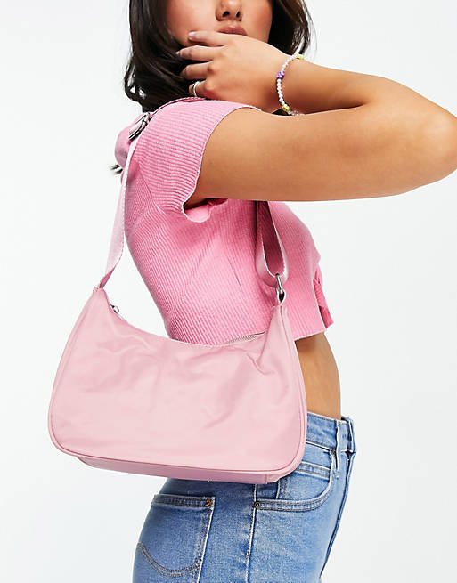 Stradivarius 90's shoulder bag in pink