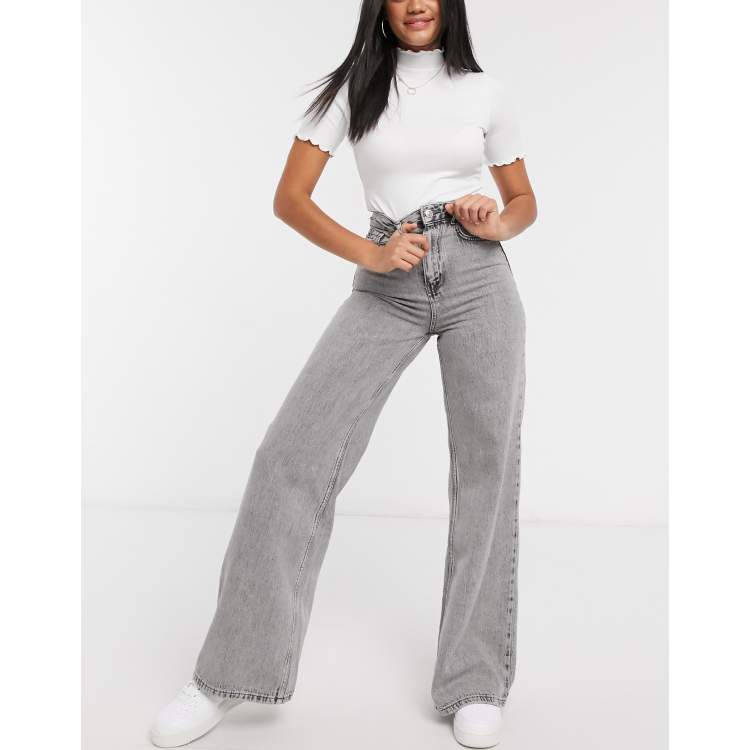 ZW PREMIUM '90S WIDE LEG JEANS IN SMOKY GRAY