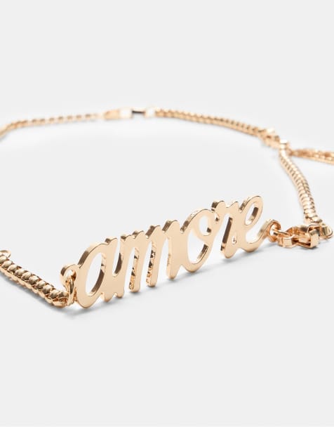 Stradivarius – Amore – Guldfärgat metallskärp - view 1