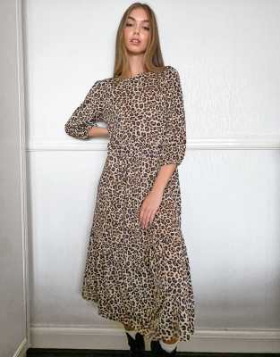 stradivarius animal print dress