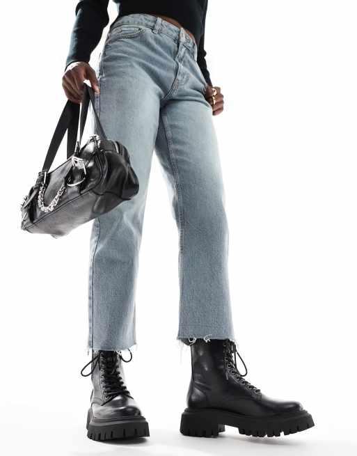 Stradivarius – Ankle-Boots in Schwarz mit Reißverschluss, 2 von 4