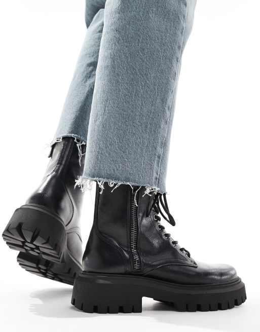 Stradivarius – Ankle-Boots in Schwarz mit Reißverschluss, 3 von 4