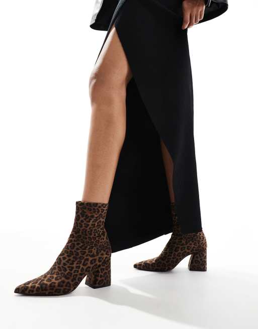 Asos leopard print boots online