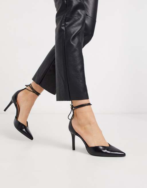 ankle tie court shoes