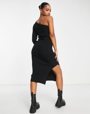 asymmetric knit dress