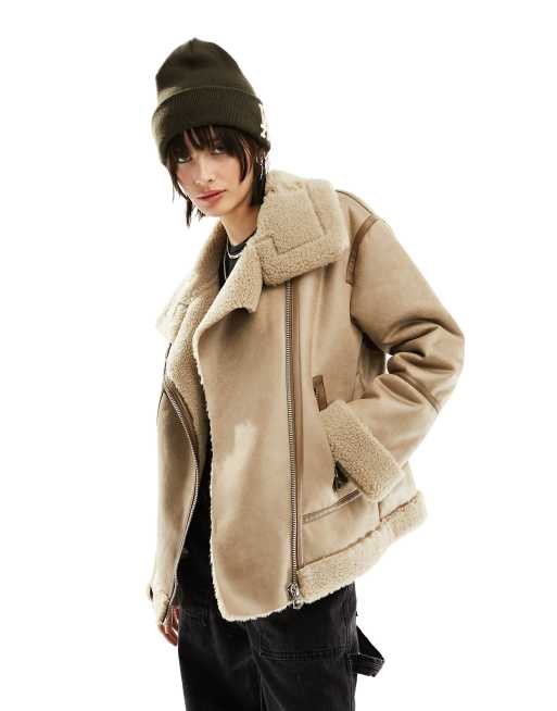 Stradivarius shearling jacket top