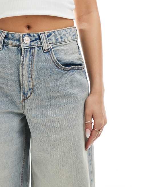 Stradivarius baggy soft touch jean in vintage light wash