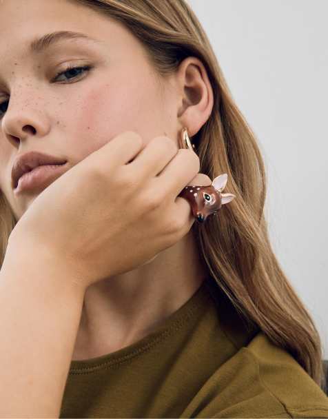 Stradivarius - Bague daim - Marron - view 1