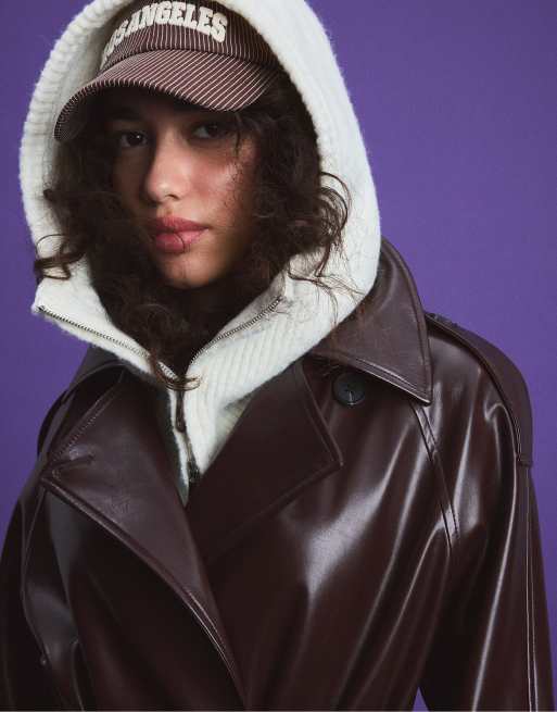 Stradivarius balaclava con zip in ecru, 2 di 4