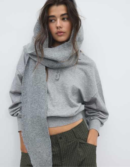 Stradivarius balaclava i mørkegrå, 3 af 4