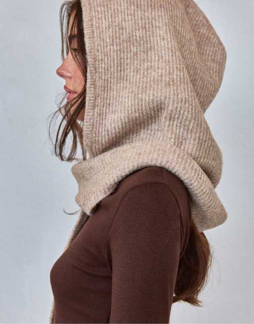 Stradivarius Balaclava in mid beige, 3 of 4