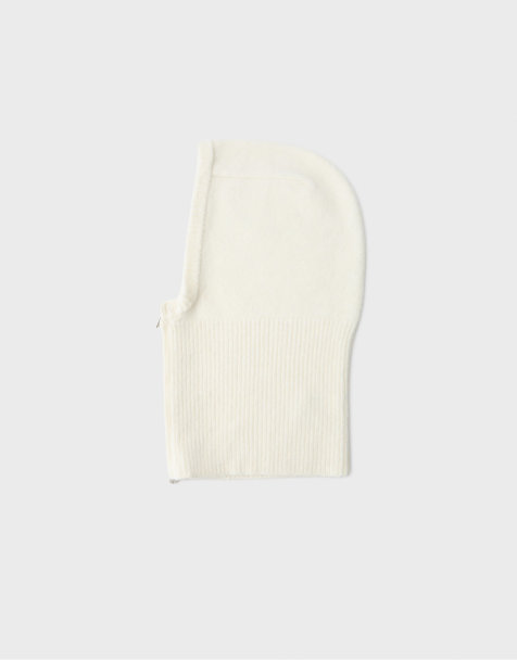 Stradivarius balaklava med dragkedja i naturvit - view 1