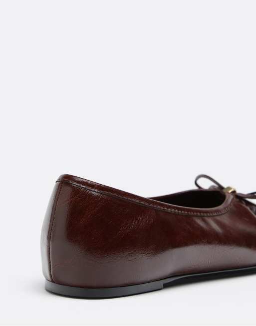 Stradivarius ballerine con dettaglio cut-out marroni, 6 di 6