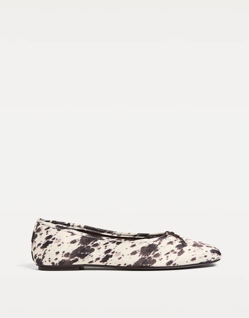 Stradivarius - Ballerine con stampa animalier multicolore