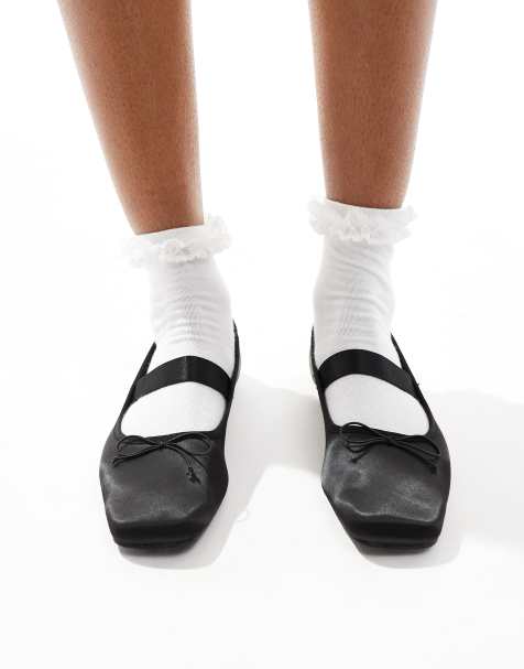 Stradivarius - Ballerines à bride - Noir - view 1