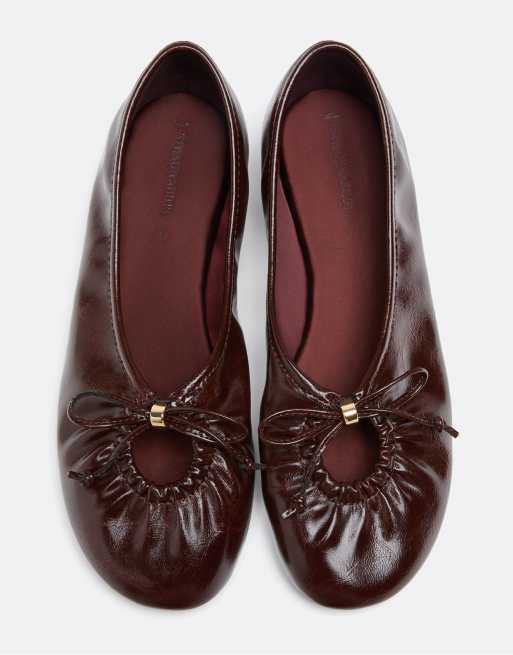 Stradivarius ballerines à découpes marron, 4 de 6