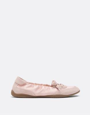 Ballerines de sport avec détails en cuir - Rose 35
