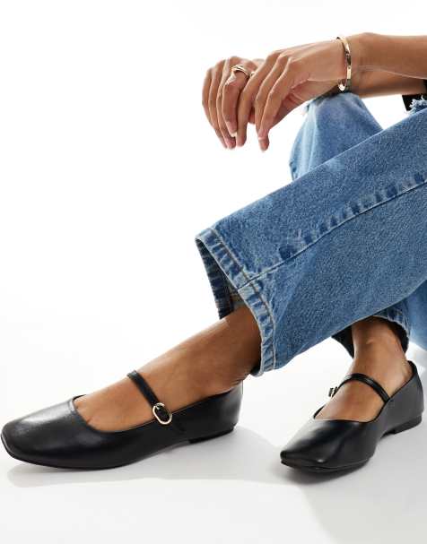 Stradivarius - Ballerines épurées - Noir - view 1