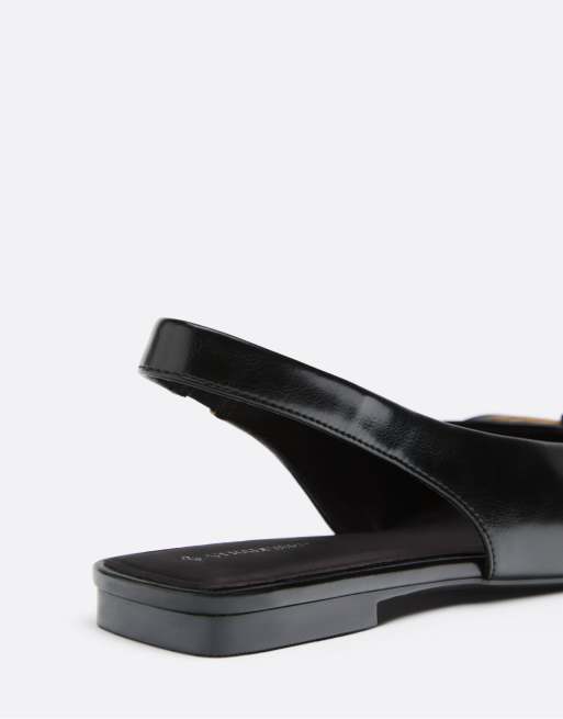 Stradivarius ballerines slingback pointues noires, 5 de 6