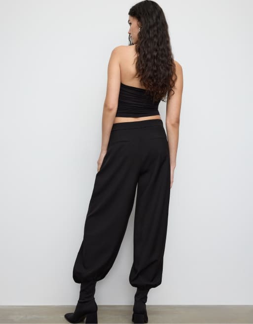 Stradivarius – Ballonhose in Schwarz, 3 von 4