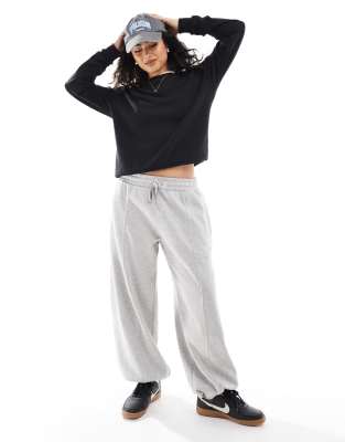 Stradivarius Balloon Sweatpants In Gray