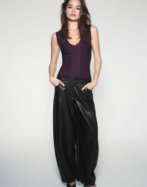 Stradivarius Bandage top in purple - view 1