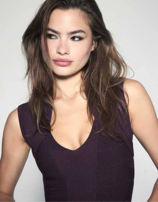 Stradivarius Bandage top in purple, 5 of 7