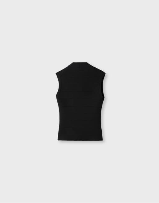 Stradivarius bandage-topp i svart, 7 av 7