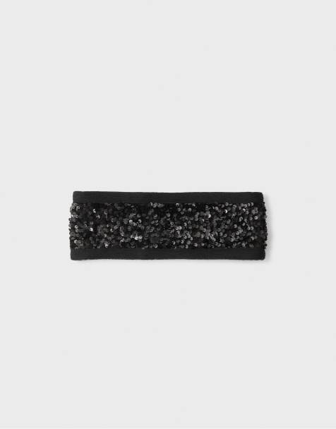 Stradivarius bandeau à sequins noir - view 1