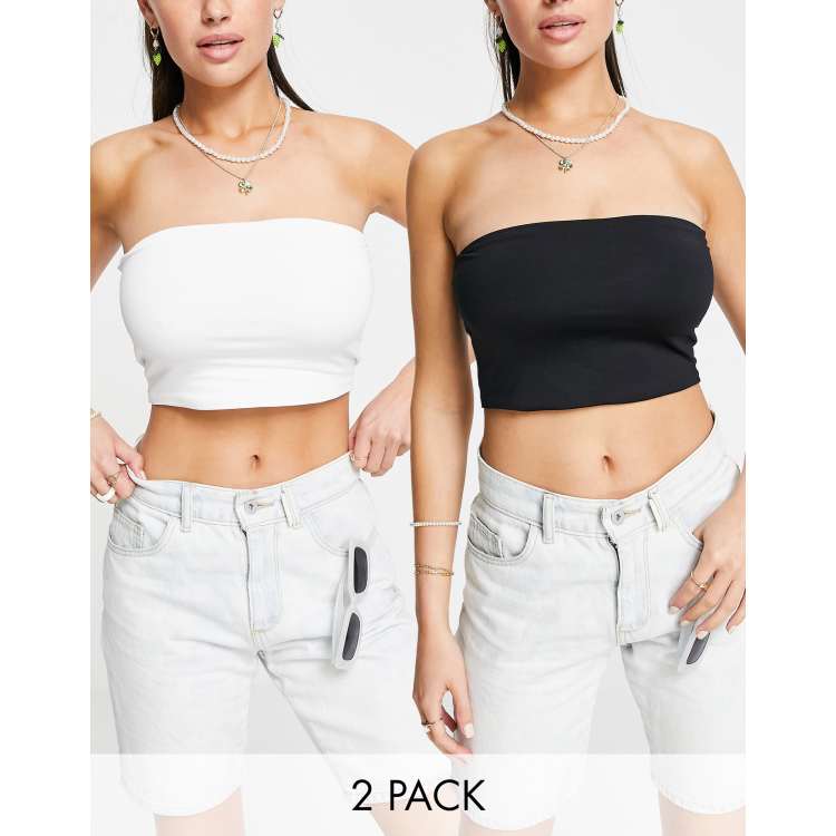 Solid Crop Bandeau Top