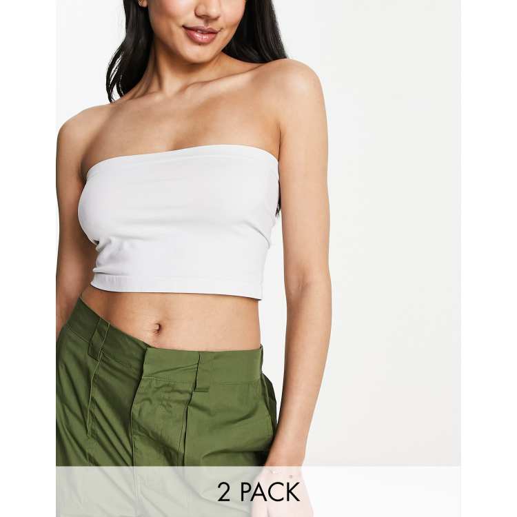 Top bandeau blanco discount stradivarius