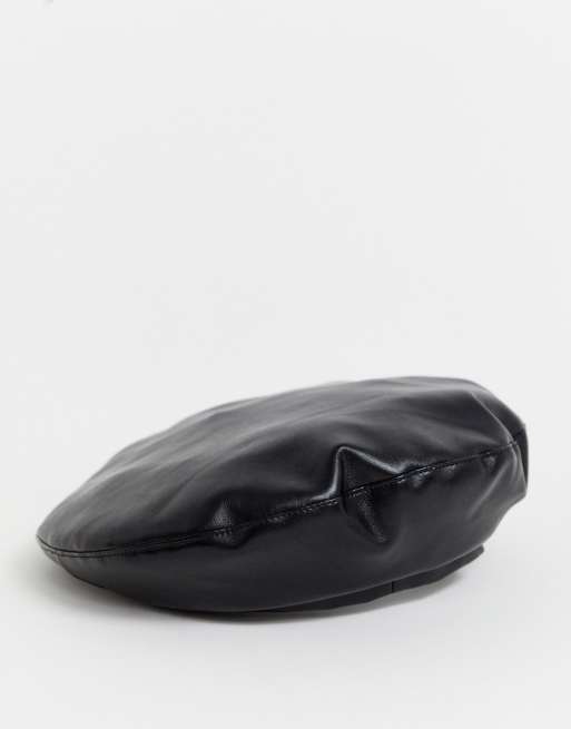 Stradivarius - Basco nero in pelle sintetica, 2 di 4