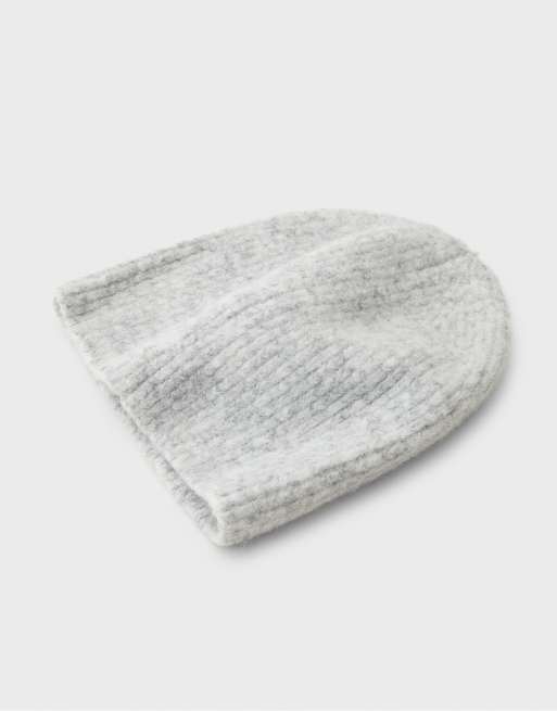 Stradivarius basic berretto senza risvolto grigio mélange, 4 di 4