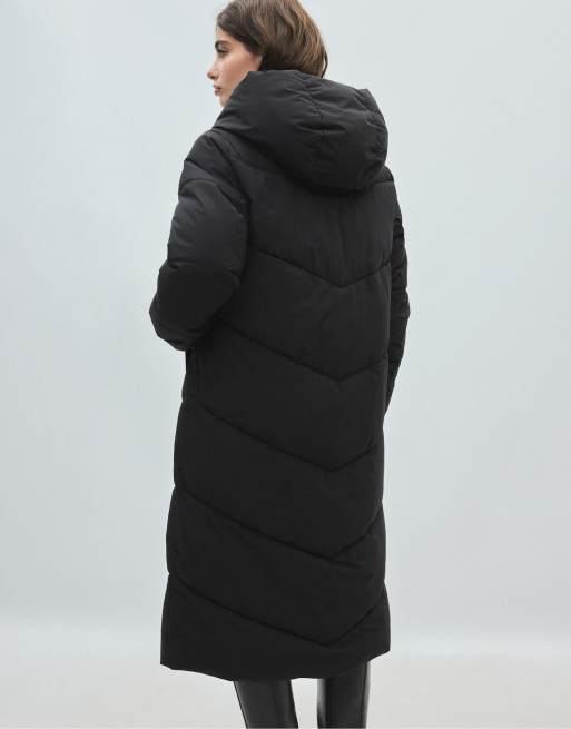 Stradivarius basic donsjack in zwart, 3 van 7