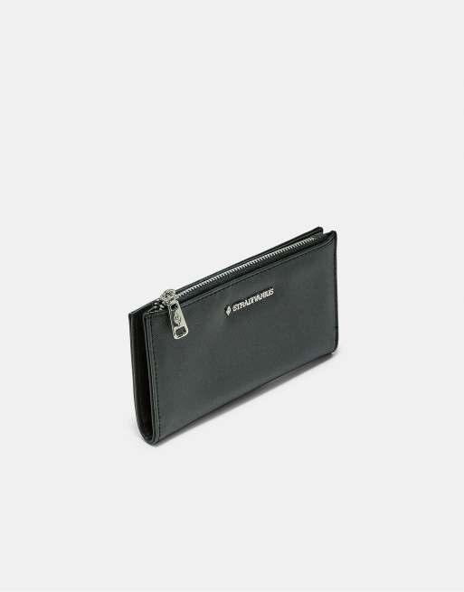 Stradivarius – Basic-Geldbörse in Schwarz mit Reißverschluss, 4 von 4