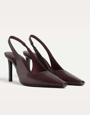 Stradivarius - Basic - High Heels in Burgunderrot