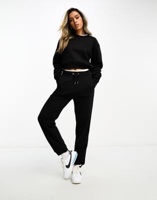 Stradivarius - Basic-Jogginghose in Schwarz, Kombiteil