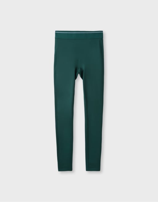 Stradivarius Basic Leggings in Khaki, 5 von 6