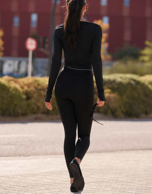 Stradivarius Basic Leggings in Schwarz, 3 von 6
