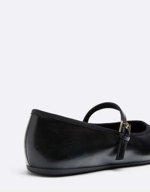 Stradivarius Basic Mary Jane ballerina's in zwart, 5 van 5