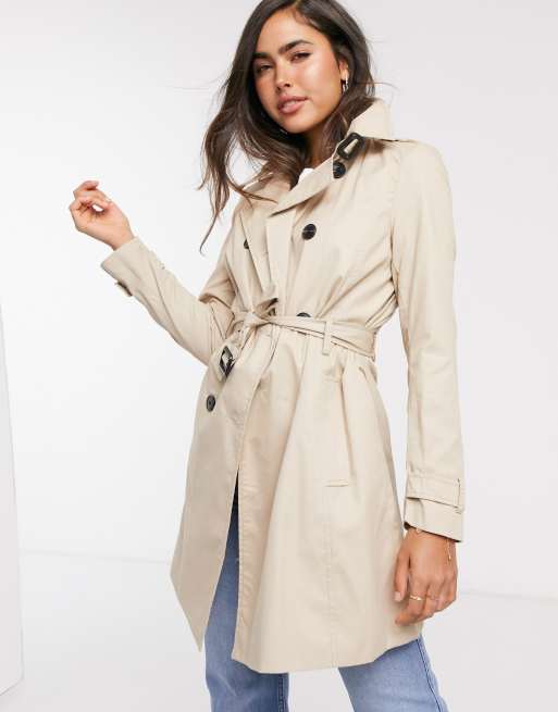 Stradivarius basic midi trench coat | ASOS