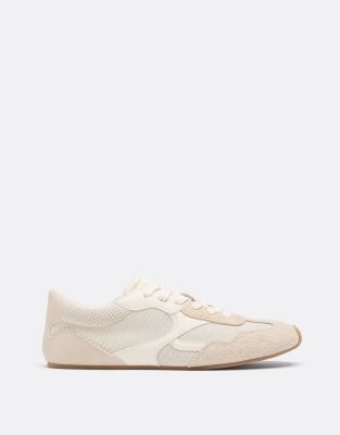 Stradivarius - Basic-Sneaker in Natur-Neutral