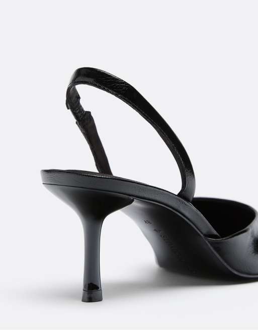 Stradivarius Basic stiletto heels in black, 5 of 5