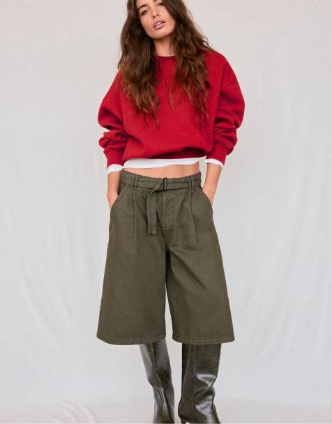 Stradivarius basic sweatshirt in rood - view 1